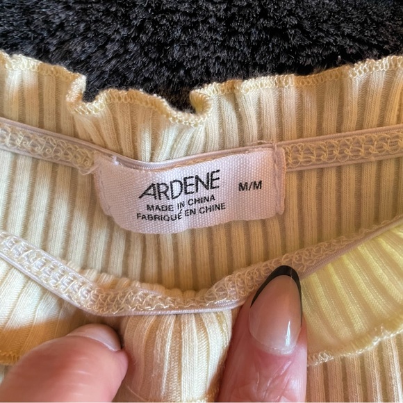 Cute Cotton Mini Dress in Pale Yellow - Picture 7 of 8